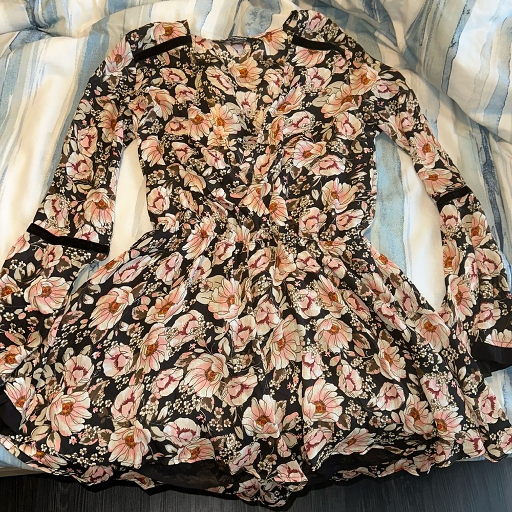 Pink Floral Romper